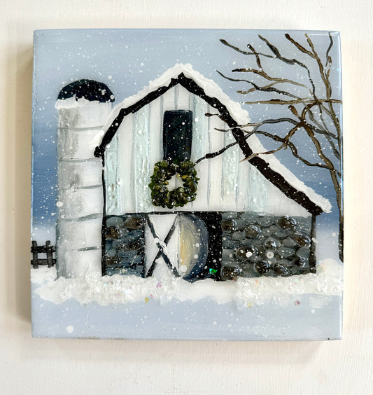 Silo in the Snow